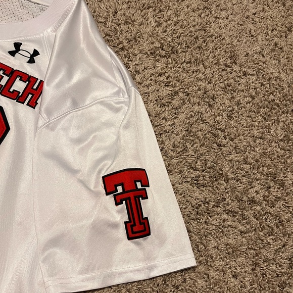 Custom Taurean Henderson Texas Tech White Football Jersey - Large - Picture 2 of 9